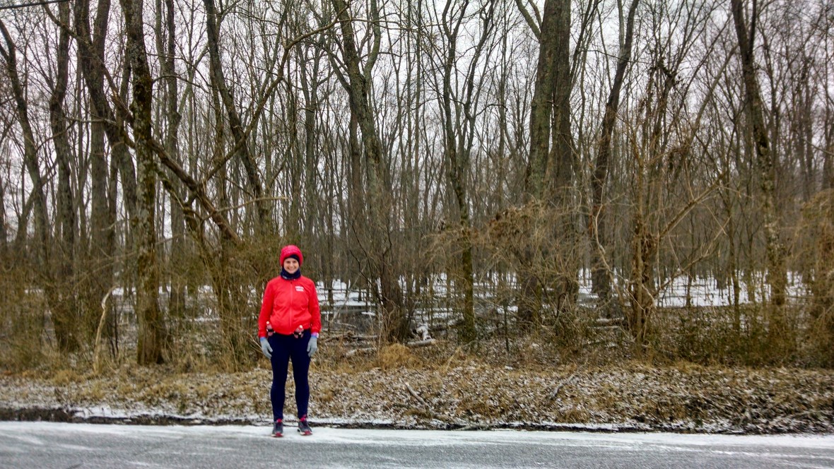 Shannon running with me in the country