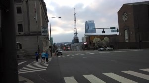 I love running through down town