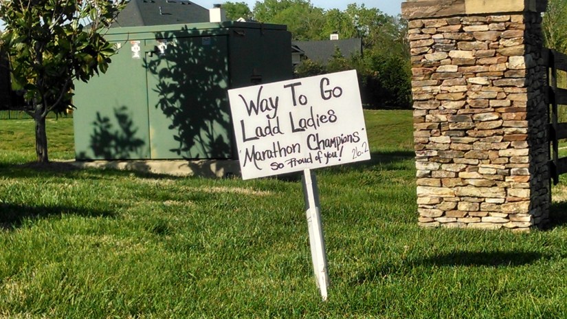 As we pulled into the neighborhood, this sign made me misty eyed.