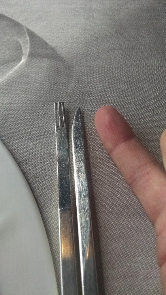 I guess at super fancy restaurants they expect you to eat with tiny utensils