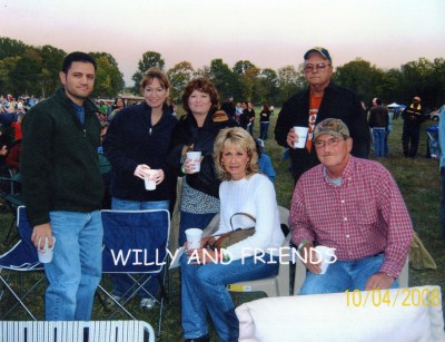 The time we went to see Willie Nelson perform a benefit concert in a field in Leper's Fork. 