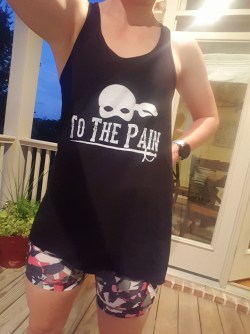 New shorts accompanied by what has to be the best running shirt ever.