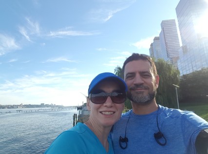 Birthday run in NYC. We ran through the "Highline trail" and then along the Hudson River trail.