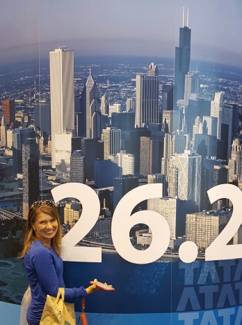 Christina ran her 4th Marathon in Chicago set a 20 minute PR 