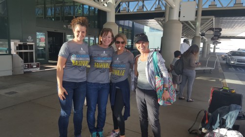 Shannon, me, Abby and Christina giggling our way to Chicago